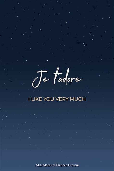 je t'adore meaning